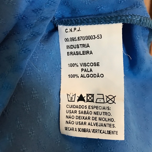 Sky Blue Peasant Blouse - Picture 6 of 6